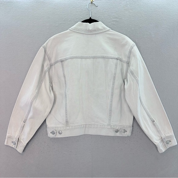 Madewell - NWT Women’s The Trucker crop jean jacket Glenrich wash denim size XS - Picture 7 of 9